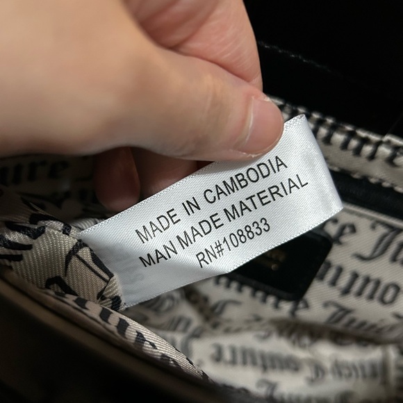 💜SOLD💜NWT Juicy Couture Colorful Love Mini Tote with Crossbody Strap Liquorice - Picture 14 of 14